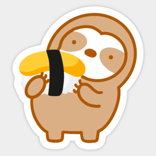 Cute Tamago Sushi Sloth Sticker